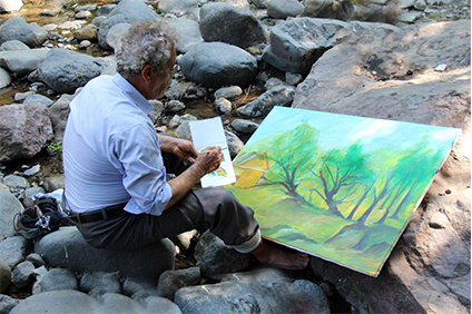 ورکشاپ نقاشی در دل طبیعت اردبیل