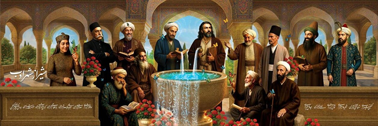 شاعران شیراز پس از قرن ها بر دیوارنگاره شهر گردهم آمدند. 