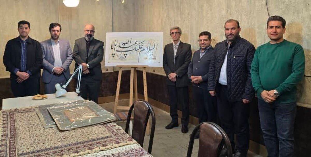 دیدار جمعی از مدیران حوزه هنری با استاد برجسته خوش‌نویسی فارس، قاسم احسنت