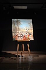 تابلوی «غدیری» اثر استاد علی خوبیار در مرکز آسمان حوزه هنری فارس رونمایی شد.