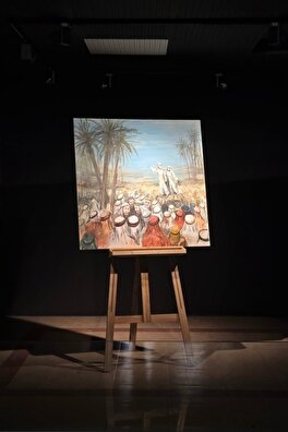 تابلوی «غدیری» اثر استاد علی خوبیار در مرکز آسمان حوزه هنری فارس رونمایی شد.